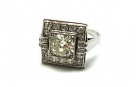 Belle Epoque Diamond and Platinum Ring c.1910